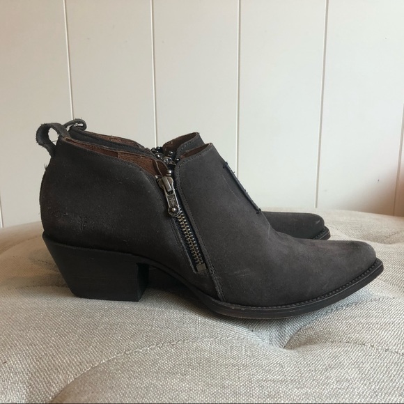 Frye Shooties in Dark Grey Suede - Picture 1 of 8